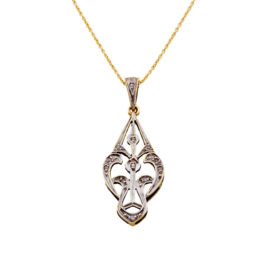 9ct gold Diamond Pendant with chain